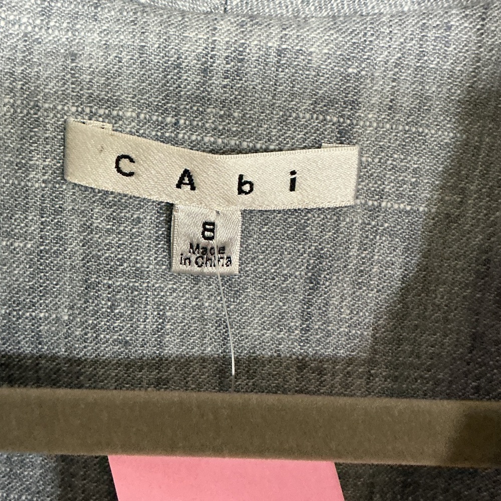 Cabi Light Gray Textured Single-Button Blazer - image 3